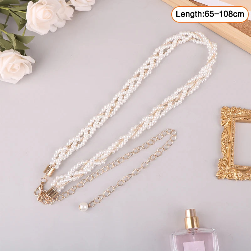 Layered Pearl Waist Chain