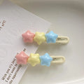 Pastel Star Snap Hair Clips
