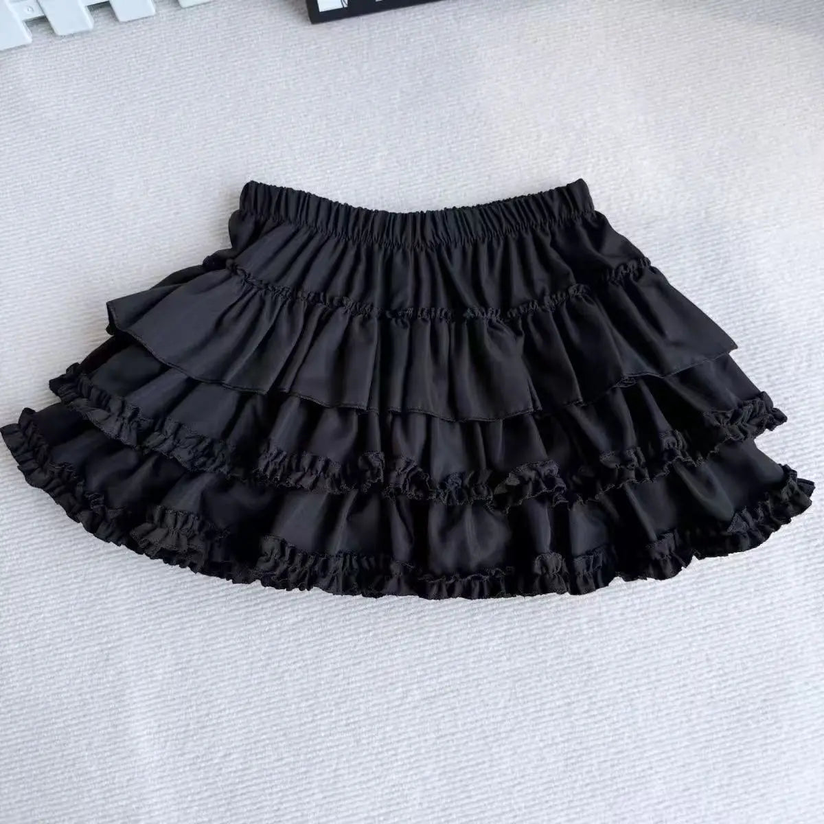 Purple Tiered Ruffle Cake Mini Skirt