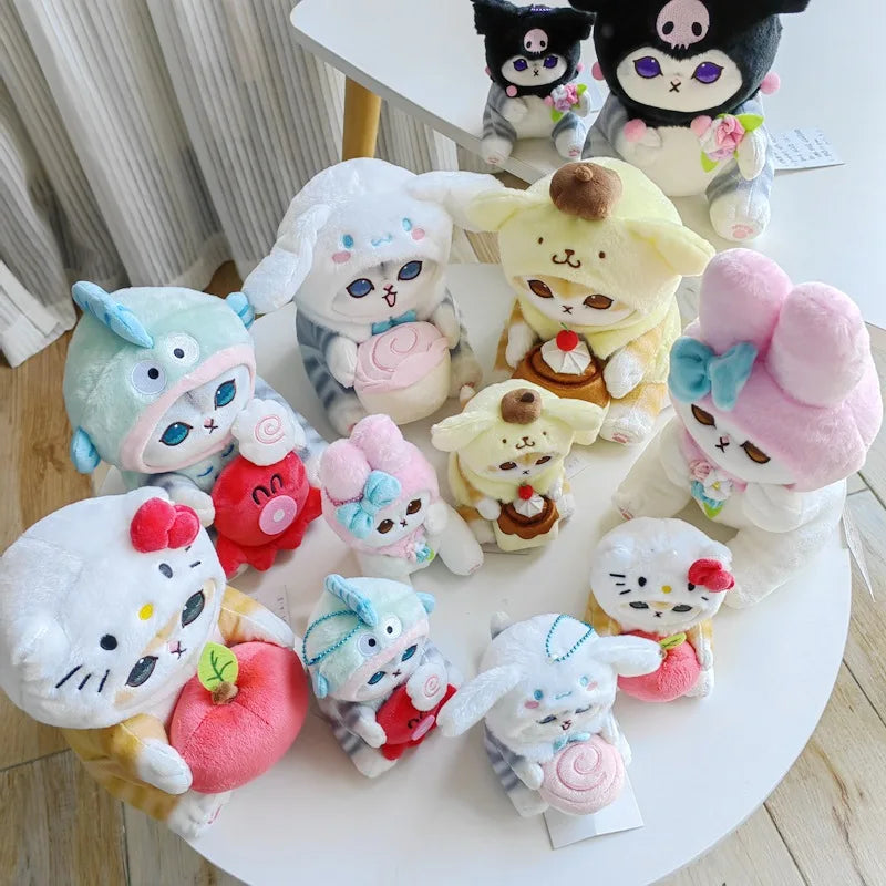 Mofusand Cat Plush Charm Keychain