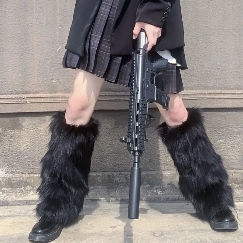Faux Fur Leg Warmers - Leg Warmers & Boot Covers detail view 7 | Cute Splikes