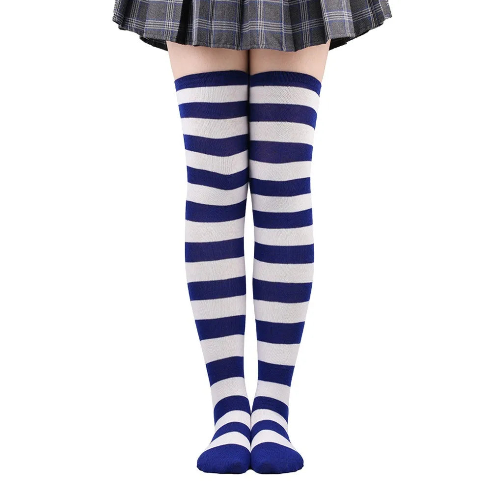 Striped Over-Knee Thigh-High Socks