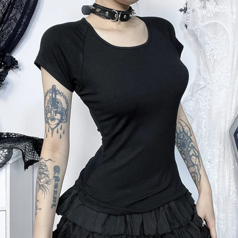 Angel Print Mesh Top - Tops & Dresses detail view 5 | Cute Splikes