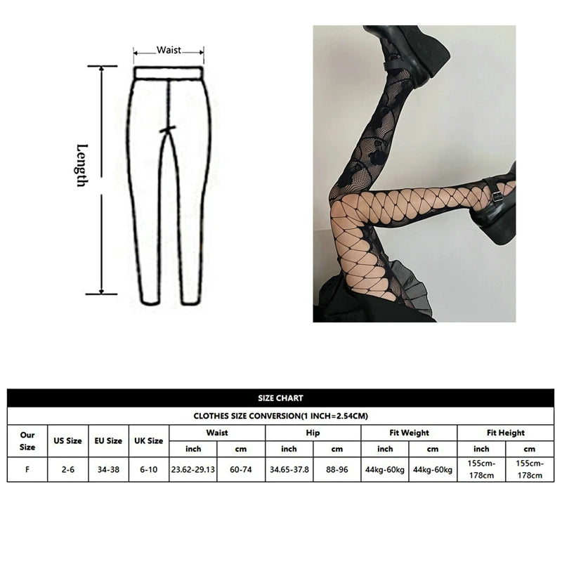 Lace Pattern Fishnet Tights