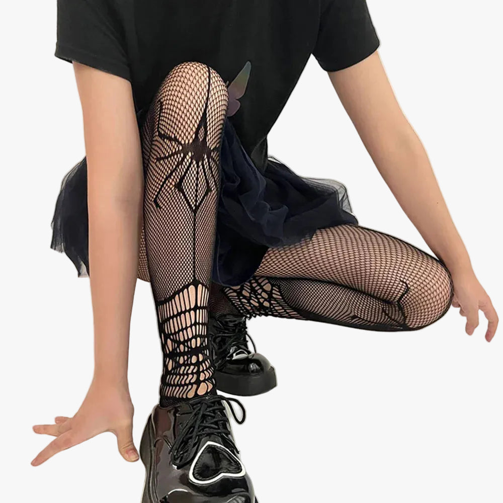 Spider Web Fishnet Stockings