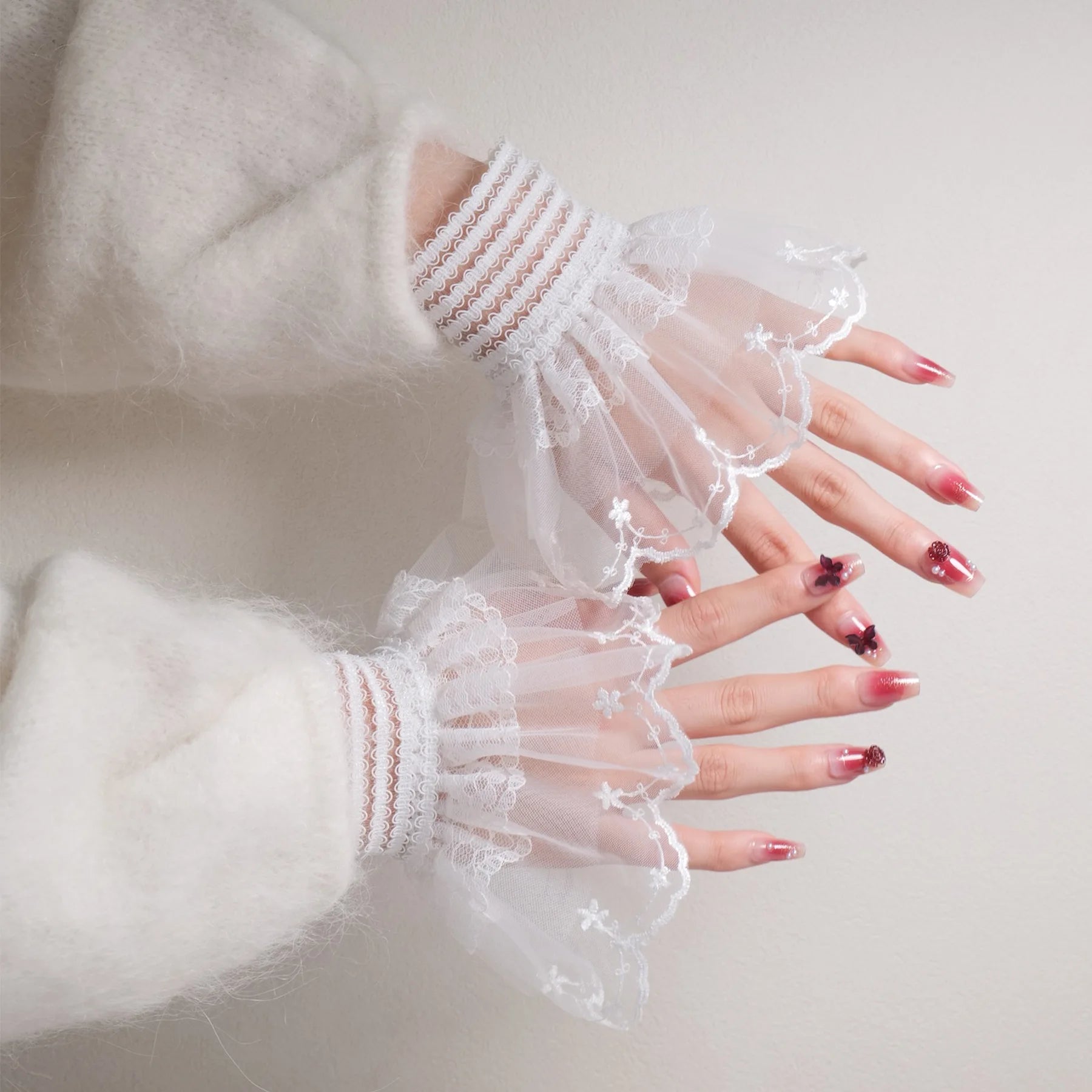 Lace Bow Fishnet Gloves - Gloves & Arm Warmers detail view 15 | Cute Splikes
