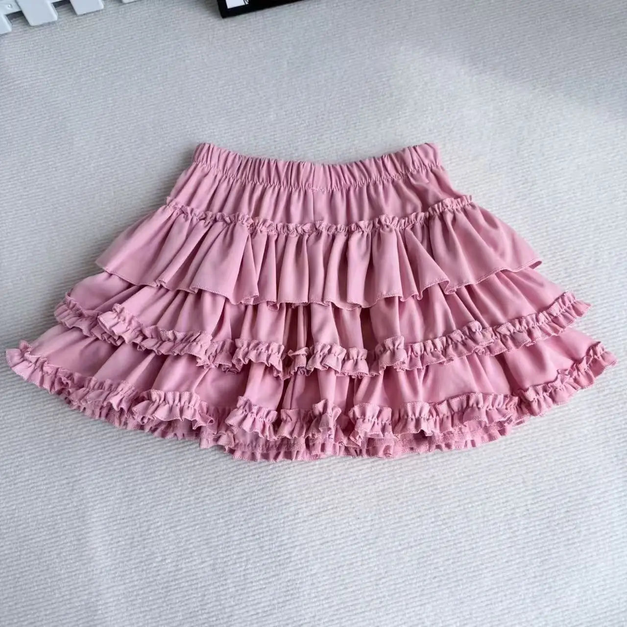 Purple Tiered Ruffle Cake Mini Skirt