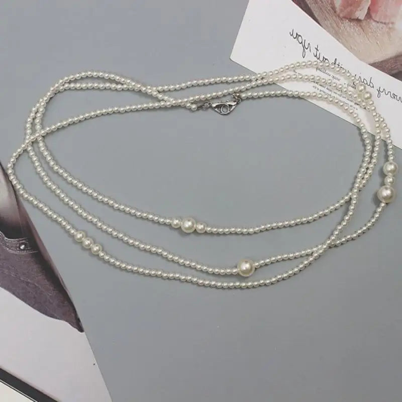 Layered Pearl Waist Chain
