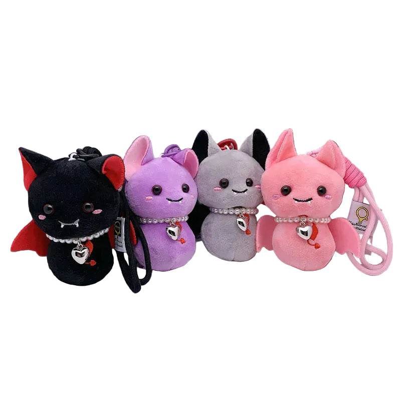 Vampire Bat Plush Keychain - Keychains & Charms for Jirai Kei, gothic & kawaii style | Cute Splikes