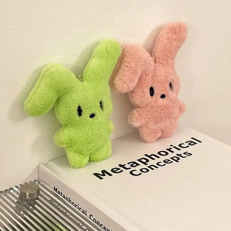 Pink Fluffy Rabbit Plush Keychain