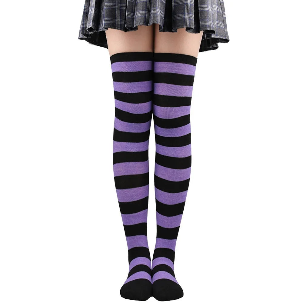 Striped Over-Knee Thigh-High Socks