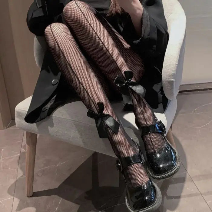 Sheer Hollow-Out Fishnet Pantyhose