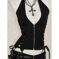 Lace-Up Bandage Crop Top - Tops & Dresses detail view 5 | Cute Splikes