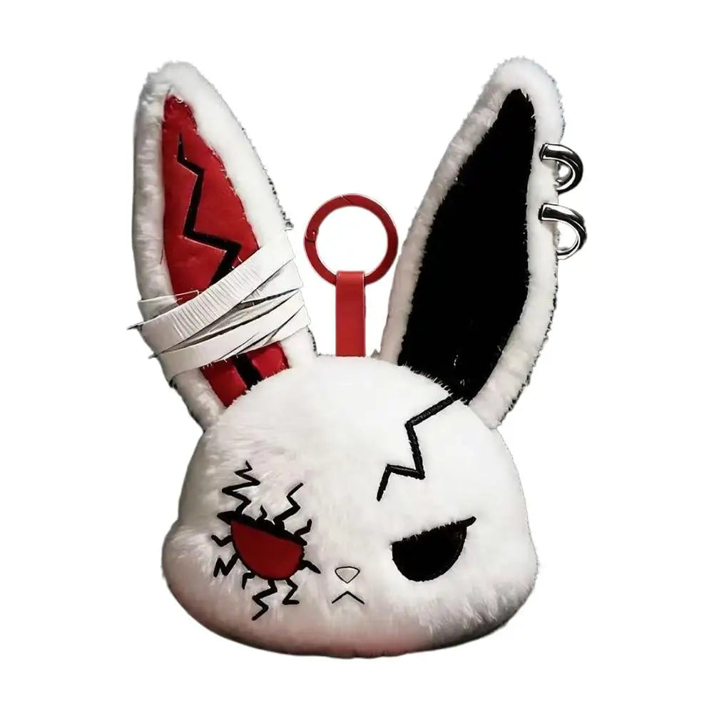 Stitched Gothic Bunny Plush Bag Charm