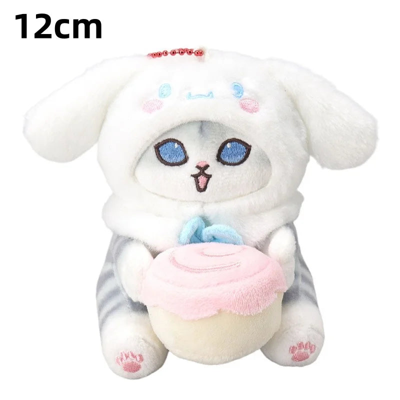 Mofusand Cat Plush Charm Keychain