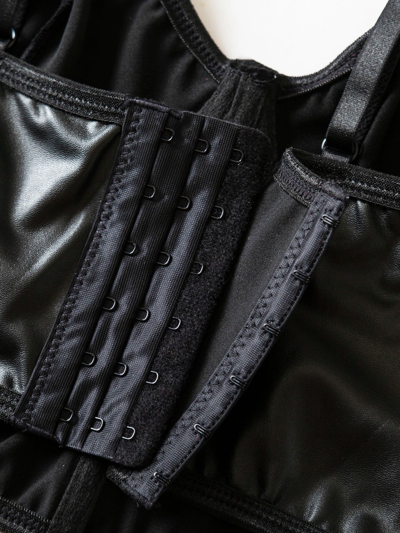 Leather Corset Camisole Top - Tops & Dresses detail view 6 | Cute Splikes
