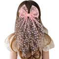 Ivory Lace Bow Hair Clip
