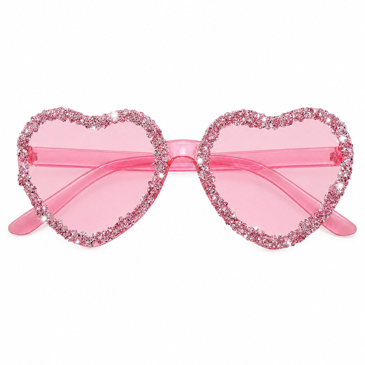 Y2K Rhinestone Heart Sunglasses - AltBrat