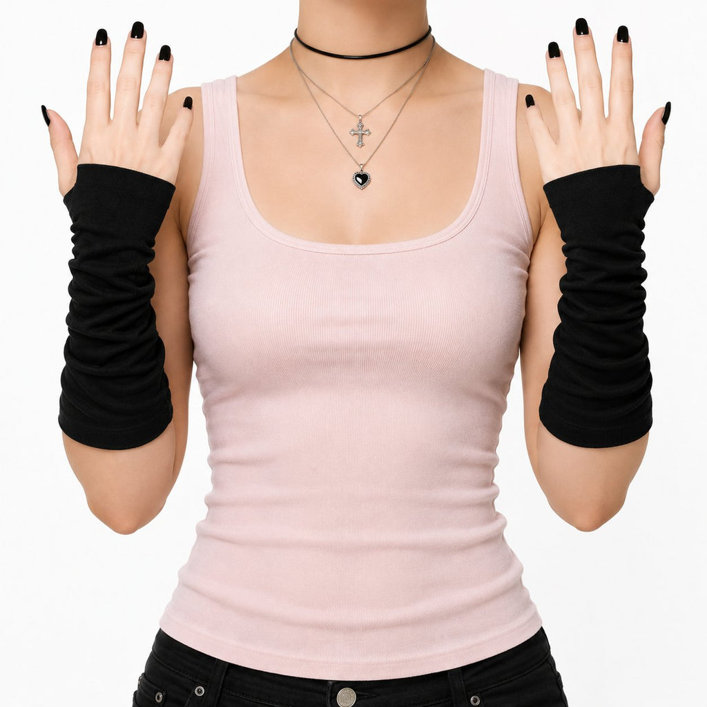 Knit Fingerless Arm Warmer Gloves - AltBrat
