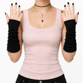 Knit Fingerless Arm Warmer Gloves - AltBrat