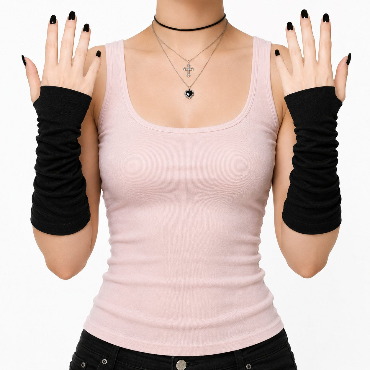 Knit Fingerless Arm Warmer Gloves - AltBrat