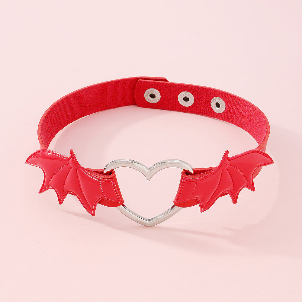 Winged Heart Choker Necklace - Necklaces & Chokers detail view 8 | Cute Splikes