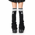 Lace Flare Leg Warmers with Cross Studs - AltBrat