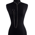 Heart Slip Chain Necklace For Women Fashion Punk Rock Goth Choker Jewelry Accessories - AltBrat