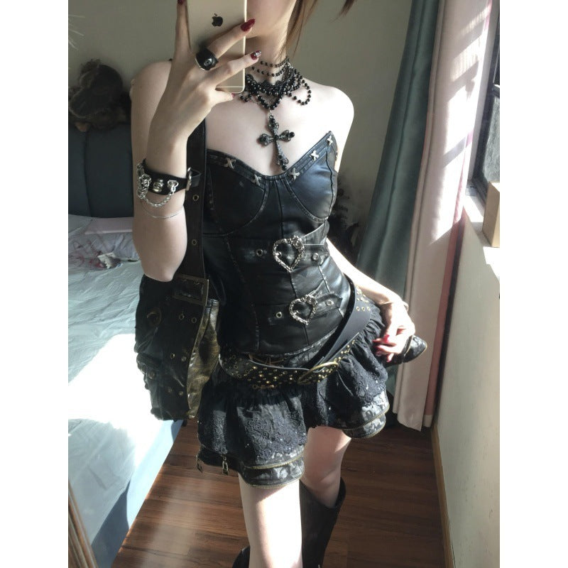 Retro Tube Top &amp; Puffy Skirt Set - Skirts detail view 5 | Cute Splikes