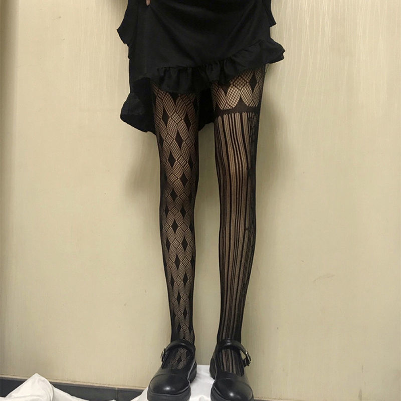 Retro Bottoming Stockings - Tights & Stockings for Jirai Kei, gothic & kawaii style | Cute Splikes