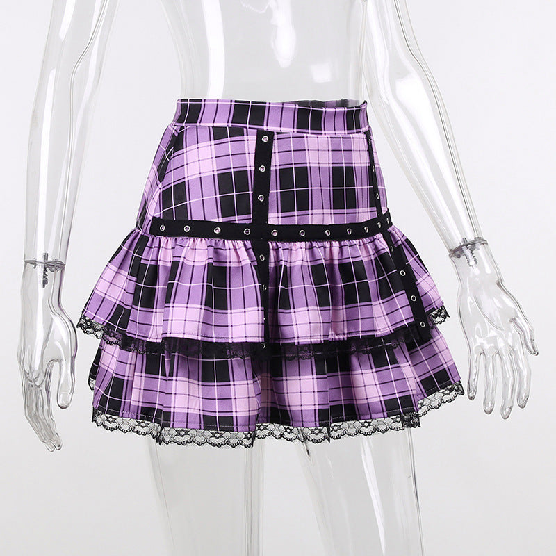 Lattice Pleated Skirt - Skirts detail view 3 | Cute Splikes