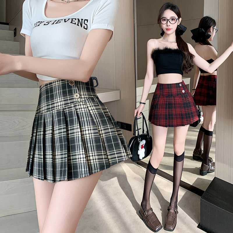 Plaid Pleated Skirt - Skirts for Jirai Kei, gothic & kawaii style | Cute Splikes