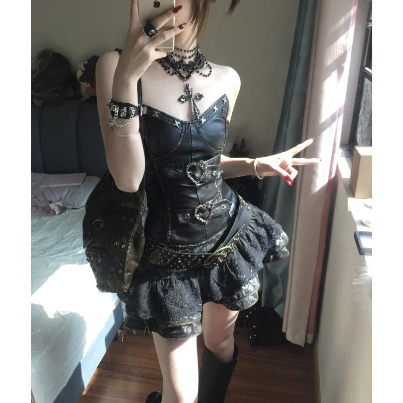 Retro Tube Top &amp; Puffy Skirt Set - Skirts detail view 6 | Cute Splikes