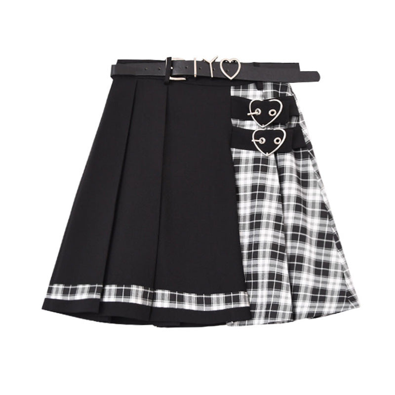 Color Block Pleated Skirt - Skirts detail view 3 | Cute Splikes
