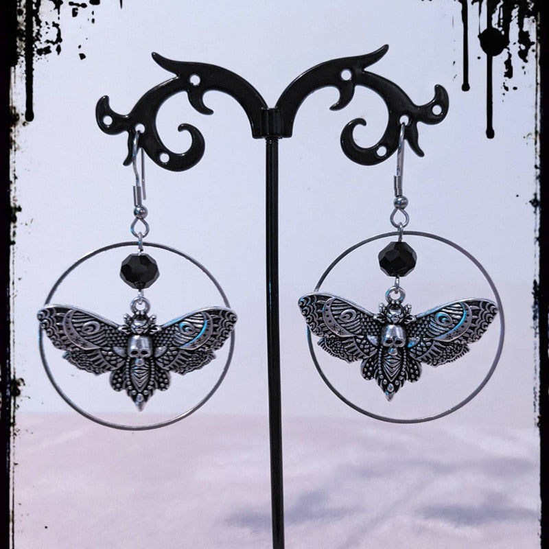 Skull Moth Earrings - Earrings detail view 6 | Cute Splikes