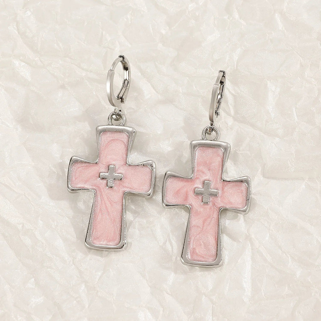 Goth Vintage Cute Bowknot Pink Strawberry Heart Star Pendant Earrings Egirl Gothic 2000s Y2K EMO Rave Jewelry Scene Acce - AltBrat