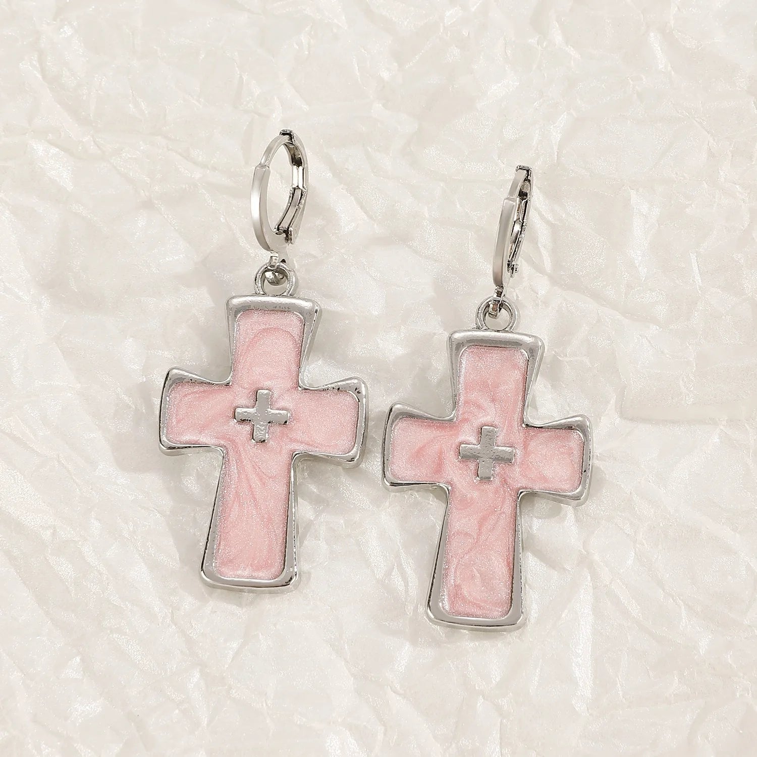 Goth Vintage Cute Bowknot Pink Strawberry Heart Star Pendant Earrings Egirl Gothic 2000s Y2K EMO Rave Jewelry Scene Acce - AltBrat