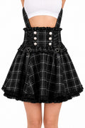 Lolita Pinafore Suspender Skirt with Heart Bow - AltBrat