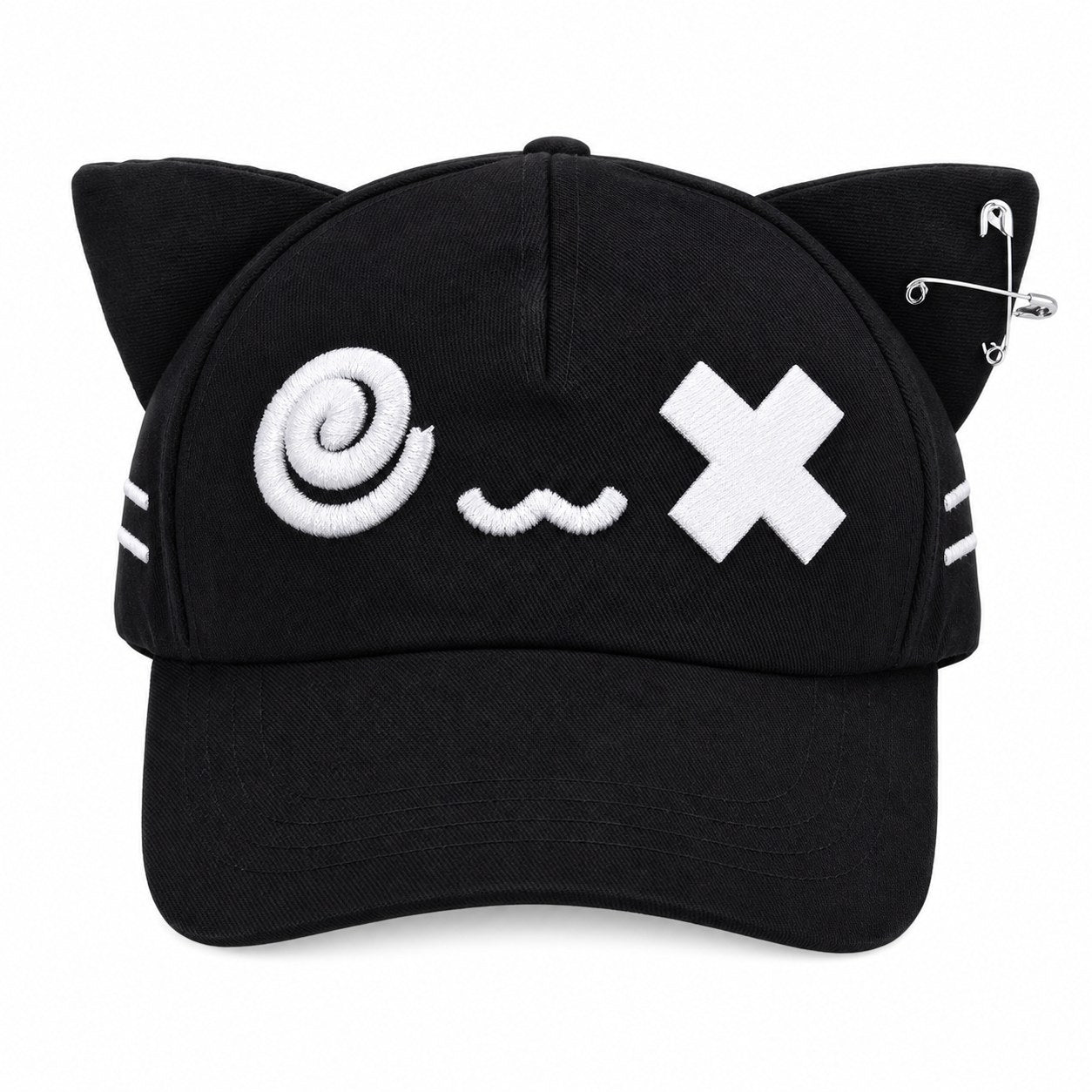 Fluffy Cat Ear Beanie with Kawaii Face - AltBrat