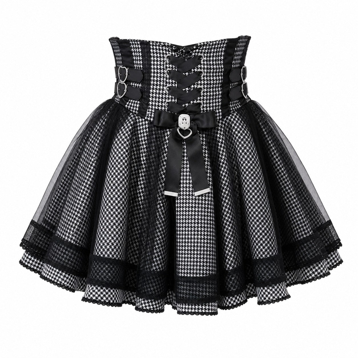 Lace Ruffle Tiered Skirt with Lace-Up Sides product