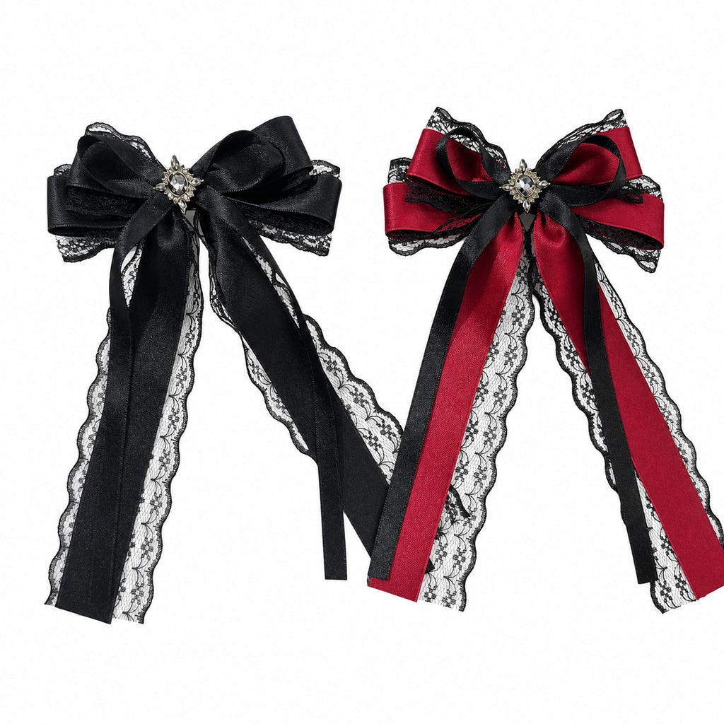 Gothic Lolita Bow Hair Clips