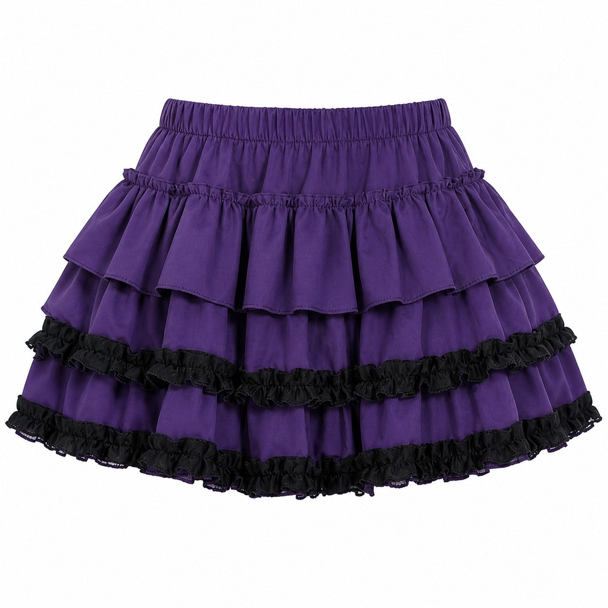 Purple Tiered Ruffle Cake Mini Skirt product - AltBrat
