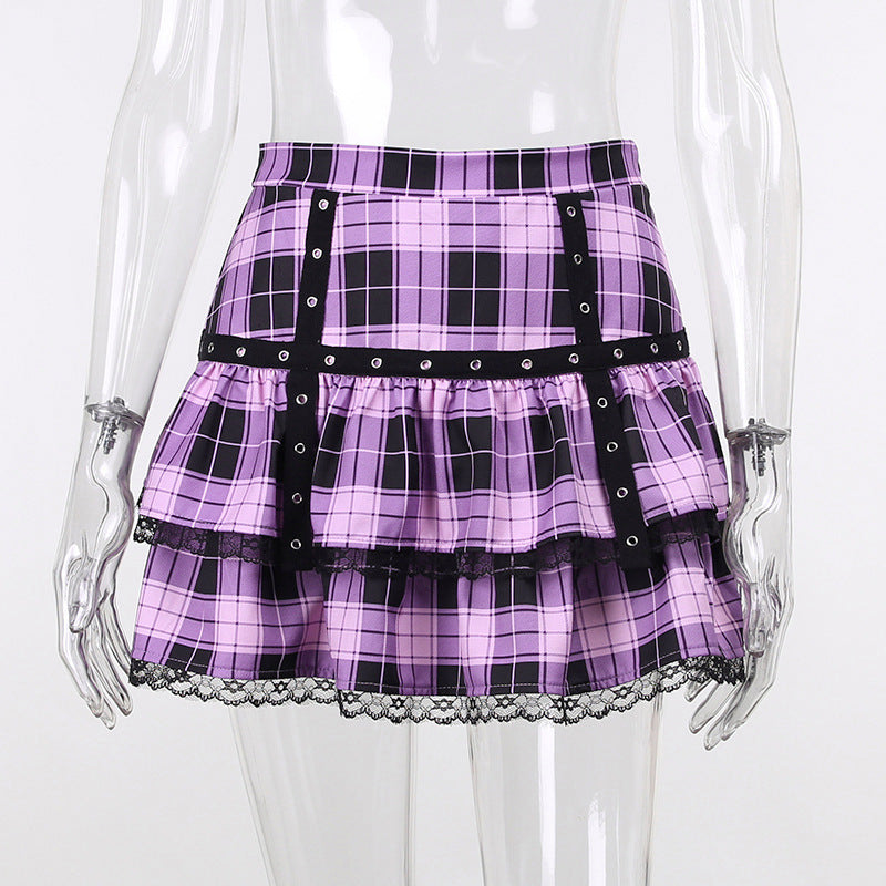 Lattice Pleated Skirt - Skirts detail view 2 | Cute Splikes