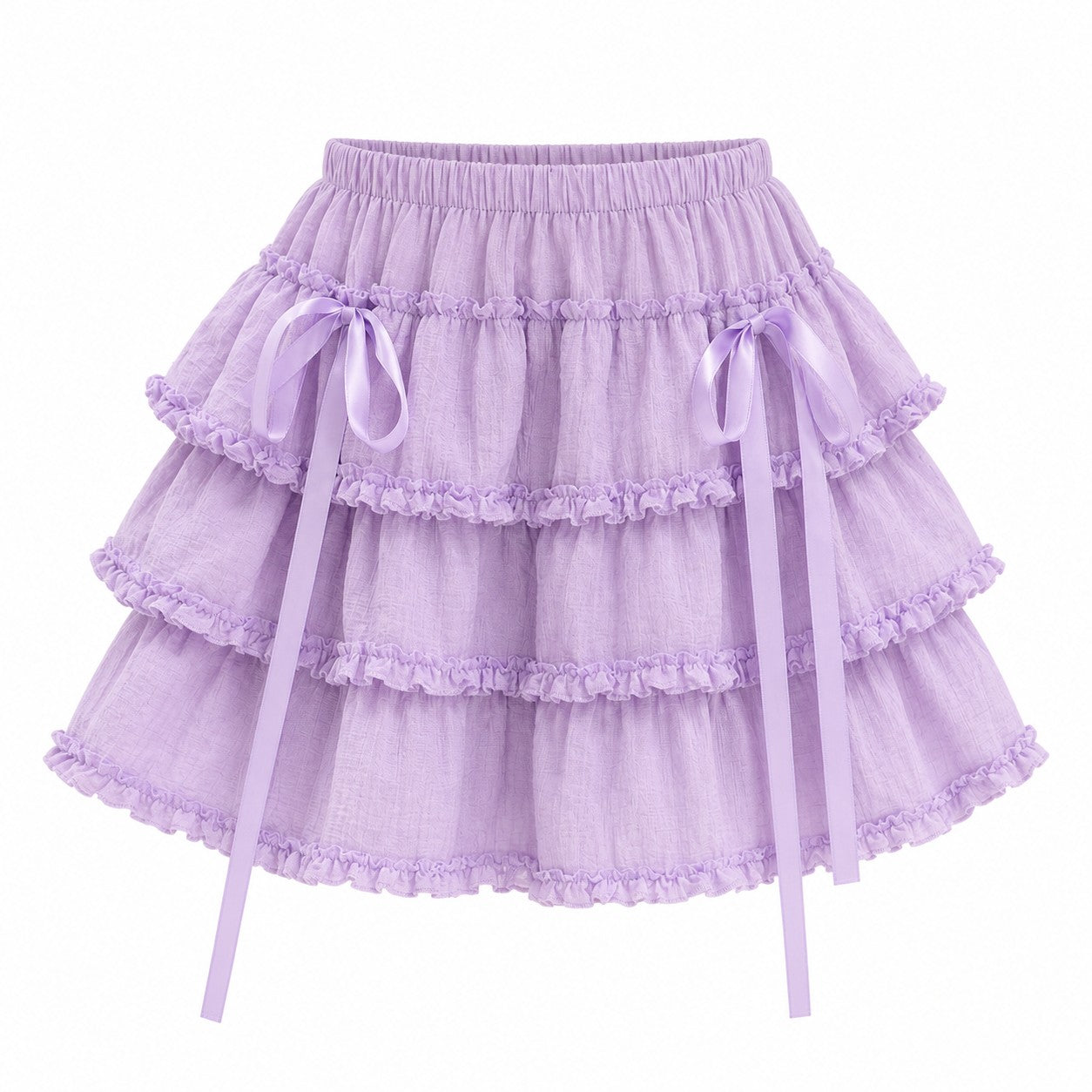 Tiered Ruffle Cake Mini Skirt with Ribbon Ties product - AltBrat
