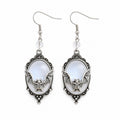 Gothic Vampire Bat Earrings Framed Bat Cameo Earring Halloween Witch Crystal Earrings Gift for Bat Lover