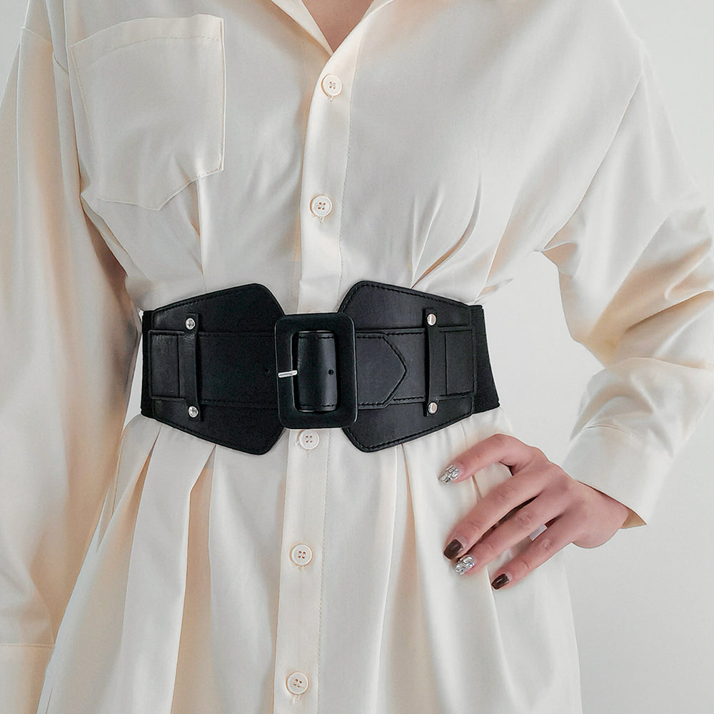Wide Elastic Waist Corset Belt - Belts detail view 2 | Cute Splikes