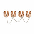 Silver Chain-Linked Stacking Ring Set (4 Rings) - AltBrat