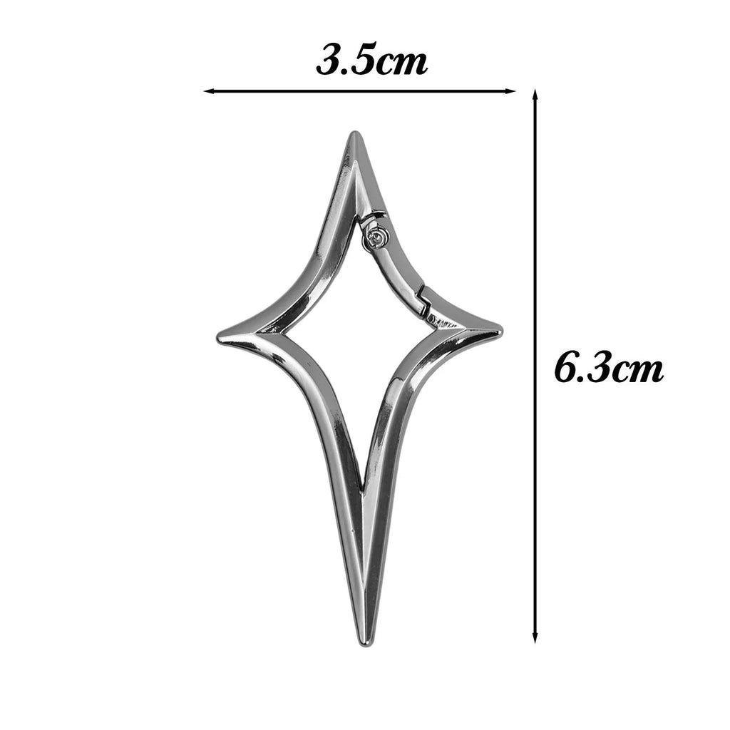 Y2K Star Essential Icon Carabiner Keychain Outdoor Mountaineering Car Key Ring Gothic Backpack Fashion Key Chain Accesso - AltBrat