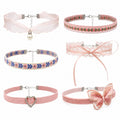 Pearl Bow Heart Lace Choker