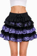 Purple Lace Tiered Cake Tutu Skirt - AltBrat